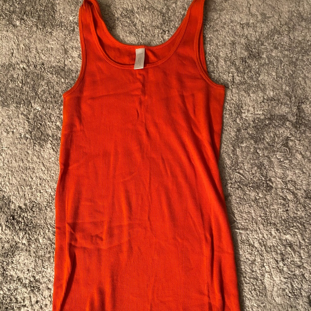 Orange J.Crew ribbed tank